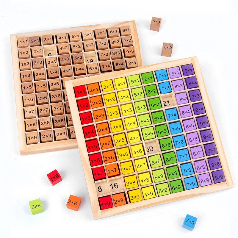 Board Game Simple - Montessori Children Educational Toys Wooden Multiplication