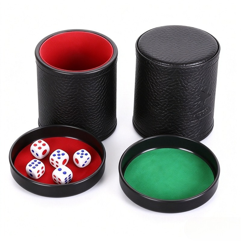 Orange Green Red Leather Dice  - Board Game Yahtzee review and price