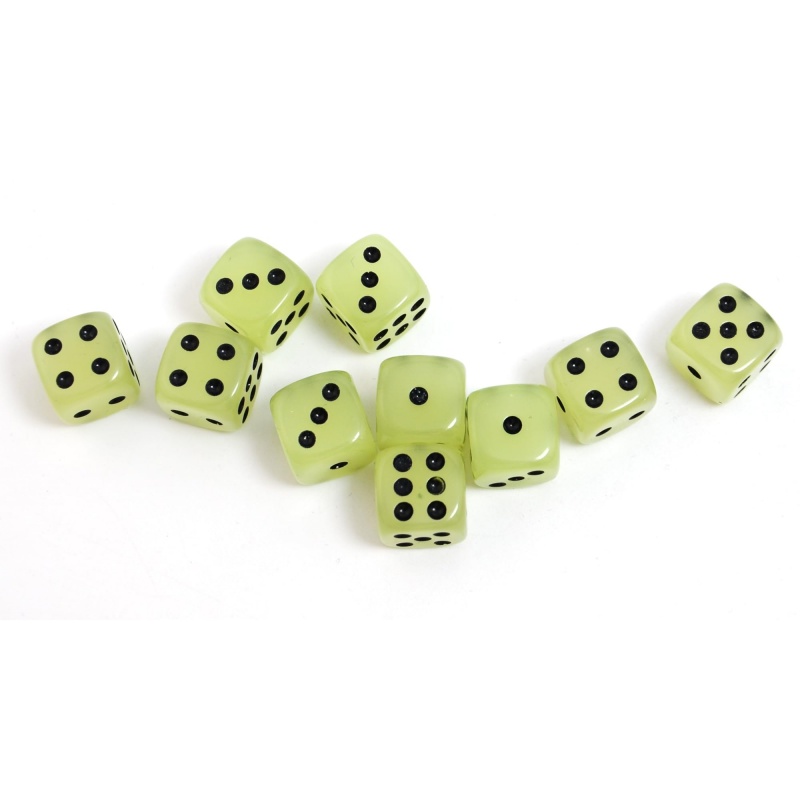 10-Pack  D6 6 Faces Dice Glow  - Board Game Yahtzee review and price