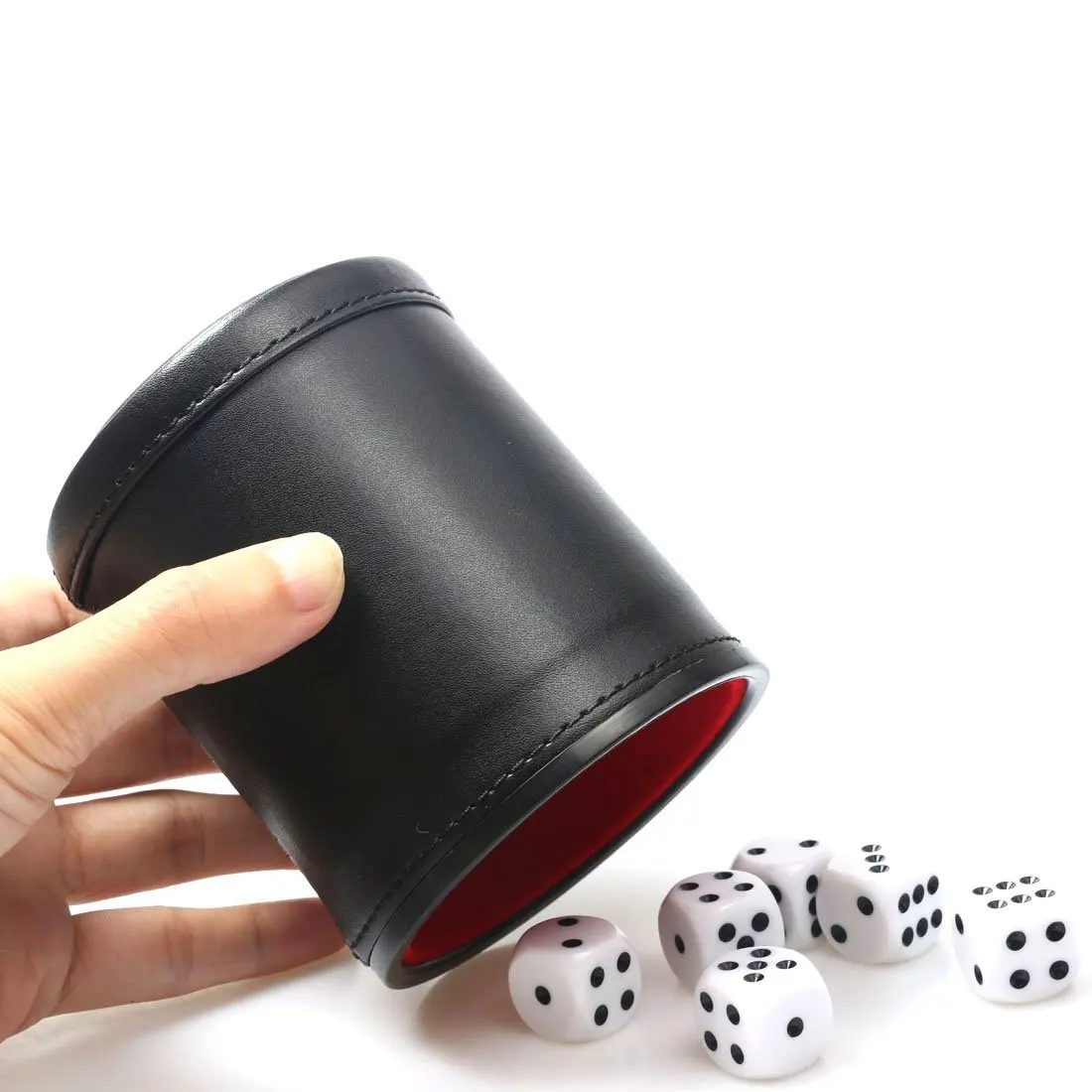 Leather Dice Cup With Lid Gree - Board Game Yahtzee review and price