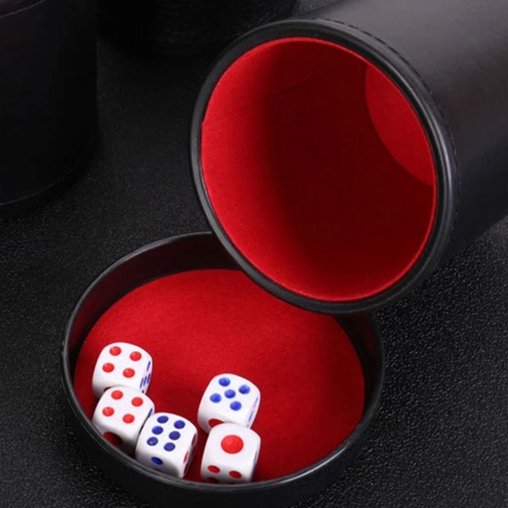 Leather Dice Cup with Lid Gree - Board Game Yahtzee review and price