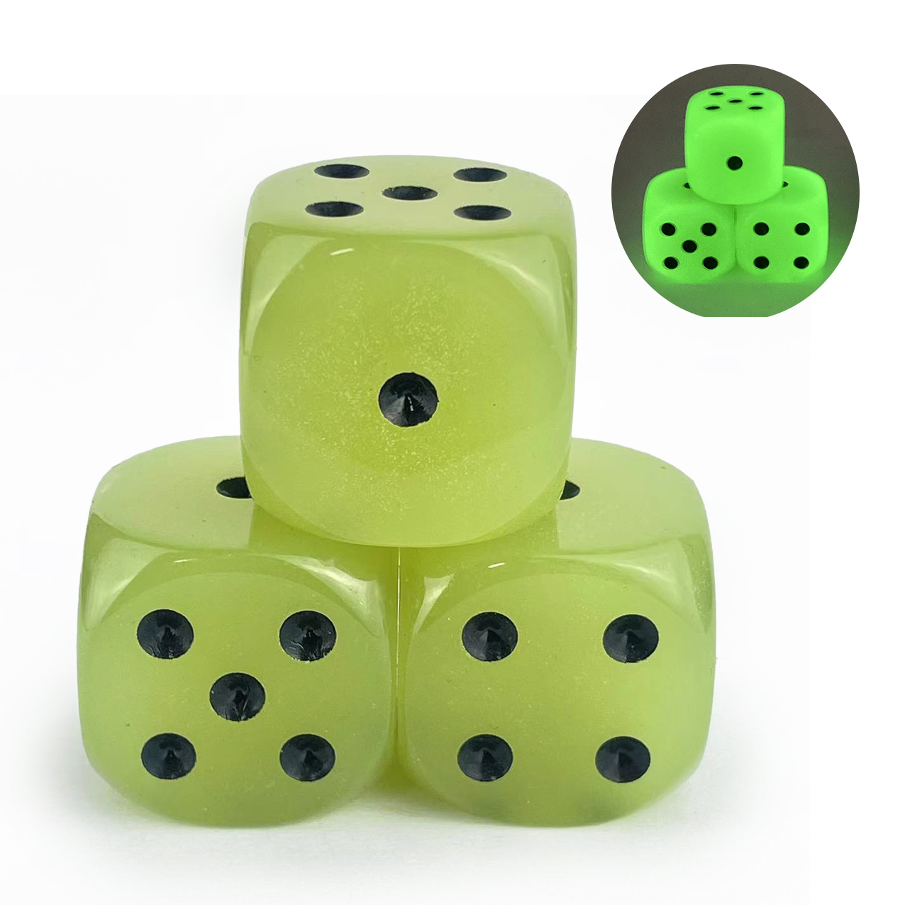 3-Pack 30mm D6  Glow in The Da - Board Game Yahtzee review and price