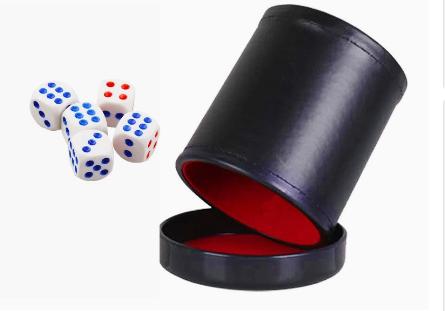 Leather Dice Cup with Lid Gree - Board Game Yahtzee review and price
