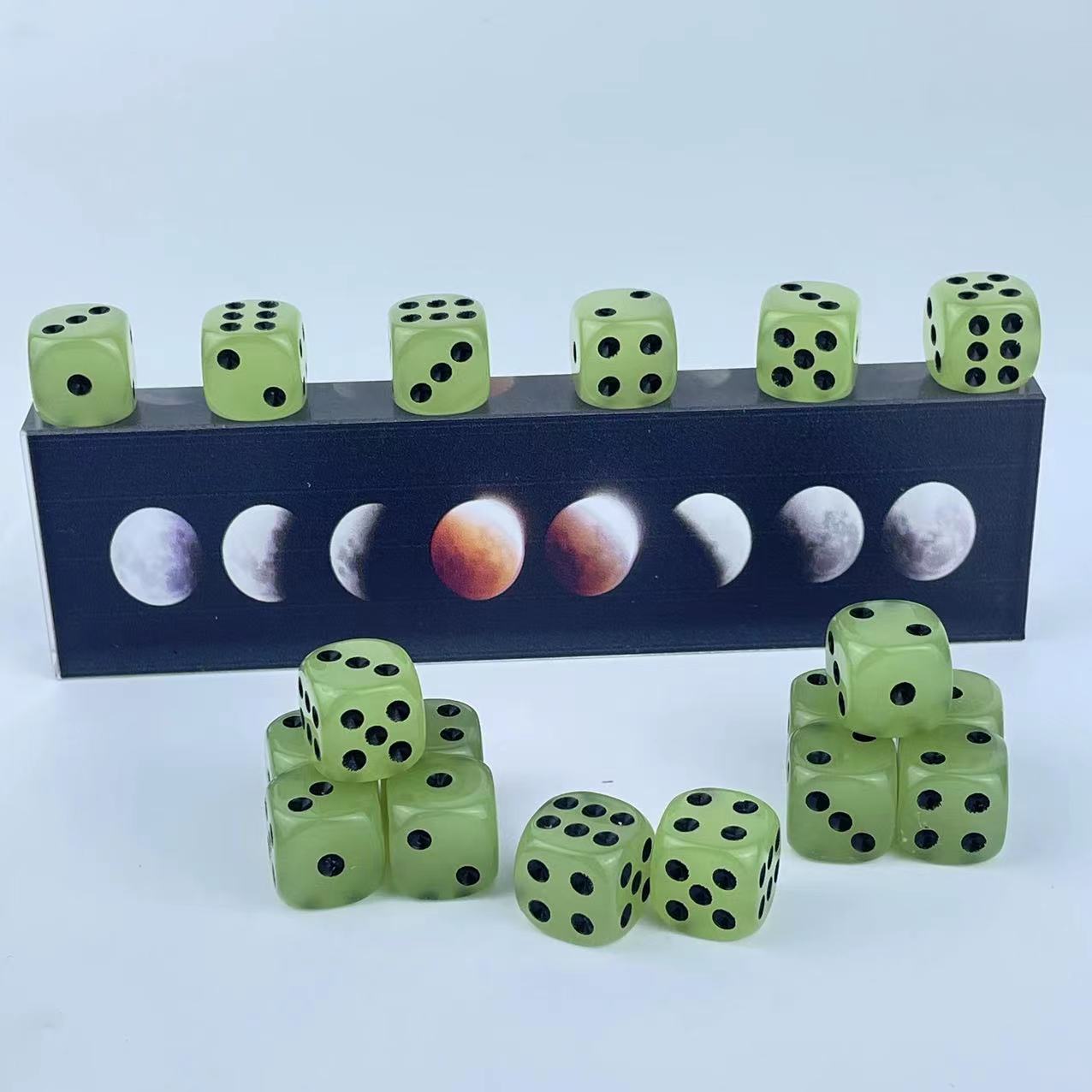 10 Pack 14mm D6 Six Sided Glow - Board Game Yahtzee review and price