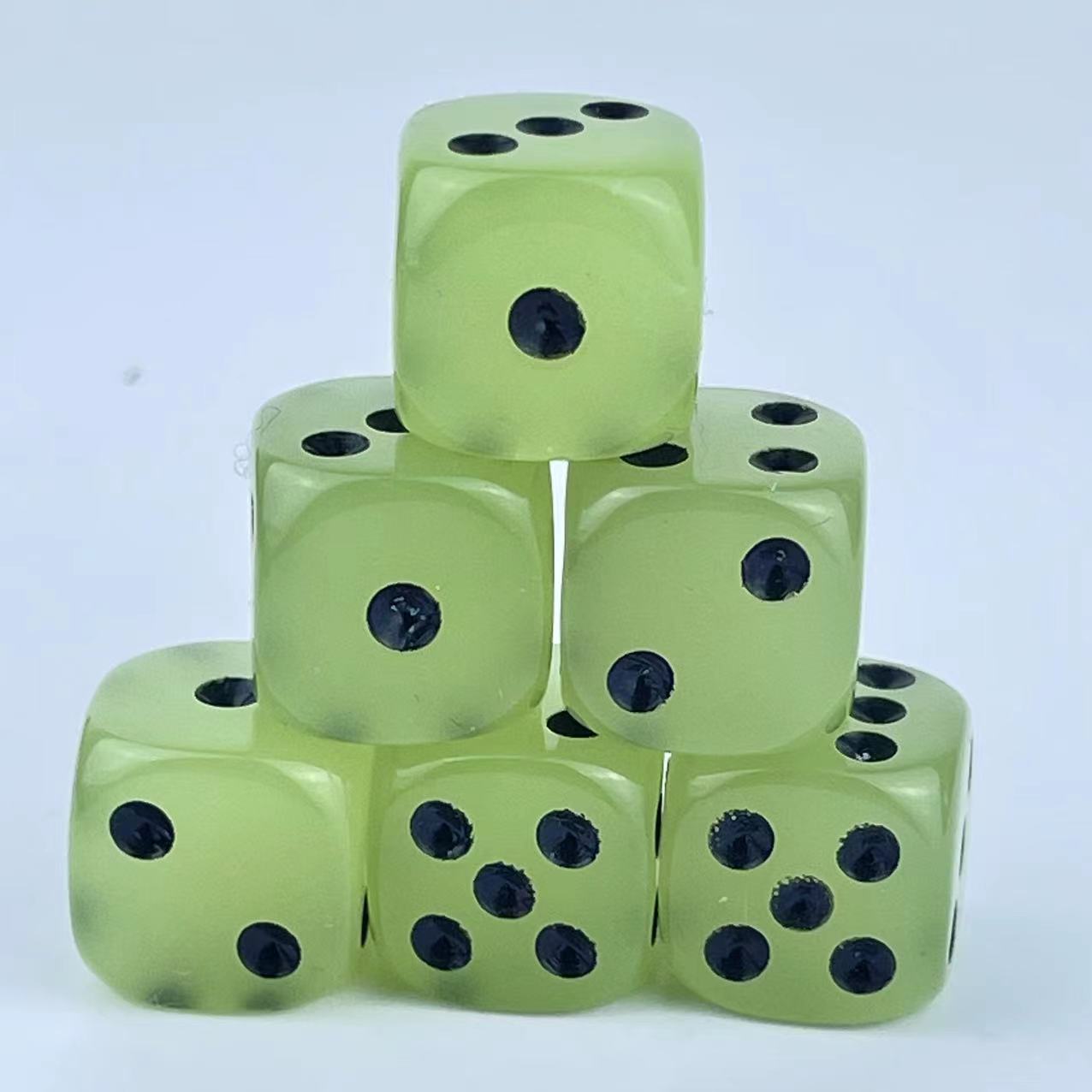 10 Pack 14mm D6 Six Sided Glow - Board Game Yahtzee review and price