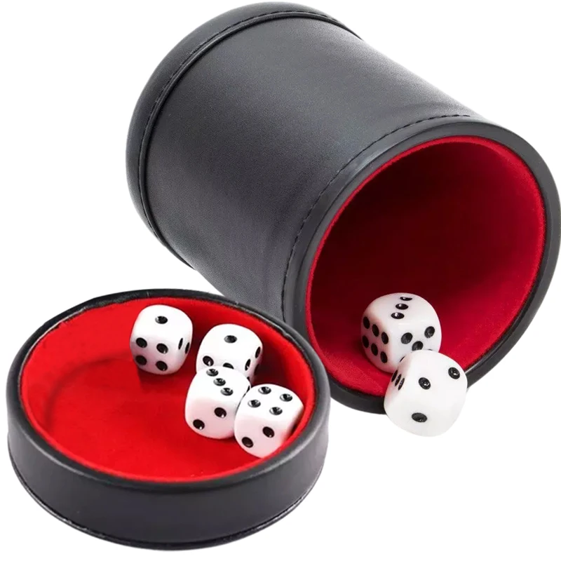 Leather Dice Cup with Lid Gree - Board Game Yahtzee review and price